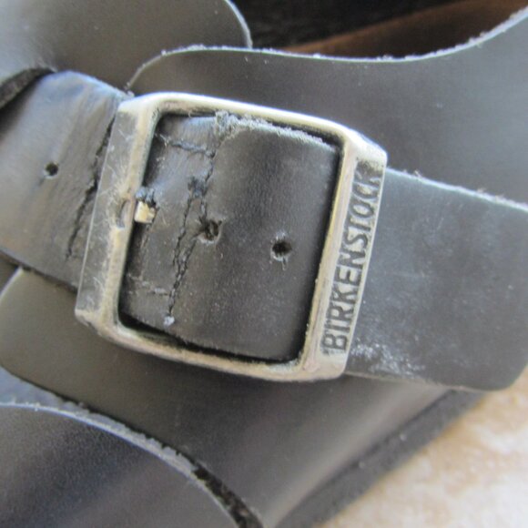 Birkenstock London Black Oiled Leather Closed Toe Clogs Size 38 L7-7.5 M5 - Picture 4 of 9